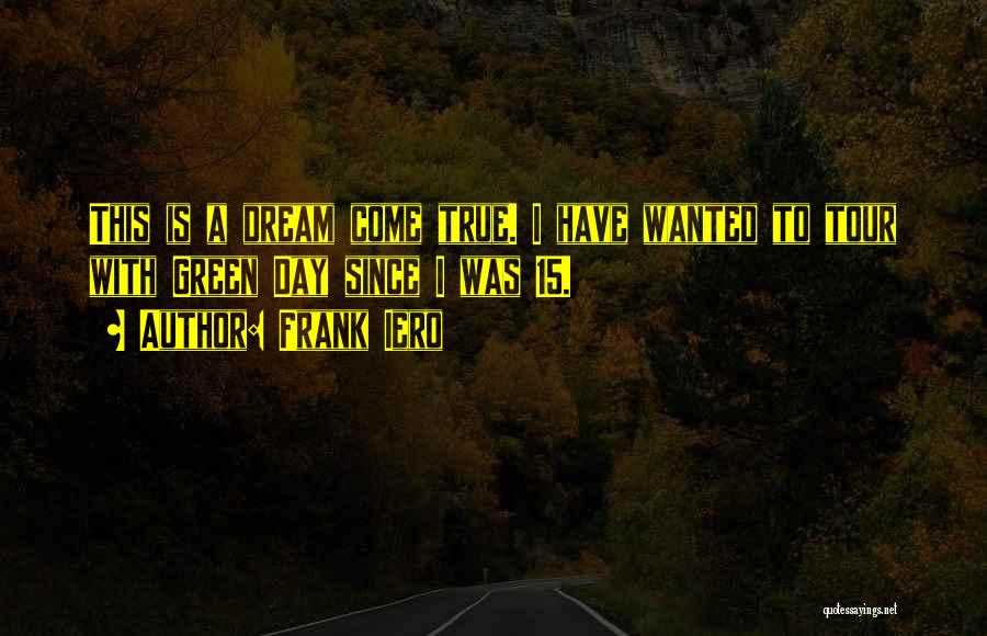 A Dream Come True Quotes By Frank Iero