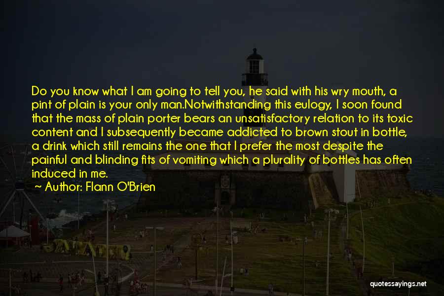 A Eulogy Quotes By Flann O'Brien