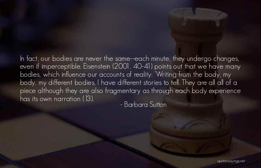 A Experience Quotes By Barbara Sutton