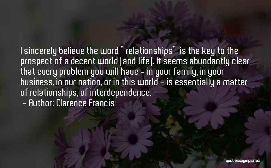 A Family Business Quotes By Clarence Francis