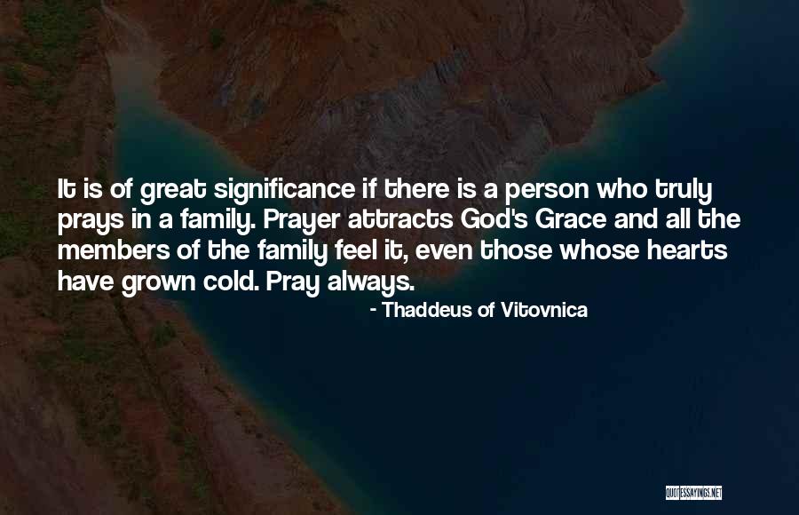 A Family Prayer Quotes By Thaddeus Of Vitovnica