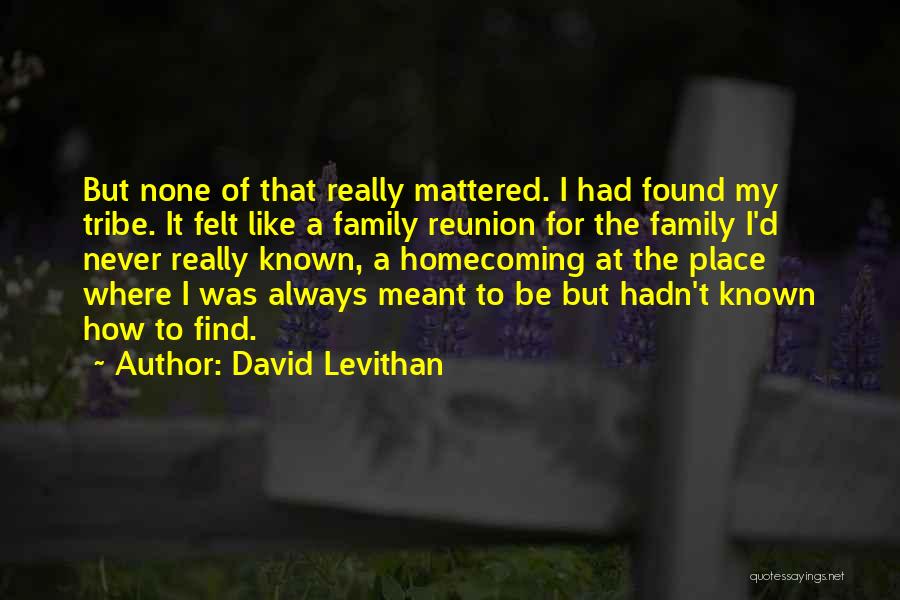 A Family Reunion Quotes By David Levithan