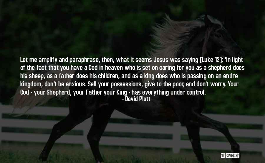 A Father Passing Quotes By David Platt