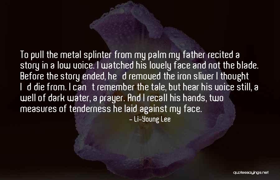 A Fathers Hands Quotes By Li-Young Lee A Fathers Hands Quotes By Li-Young Lee