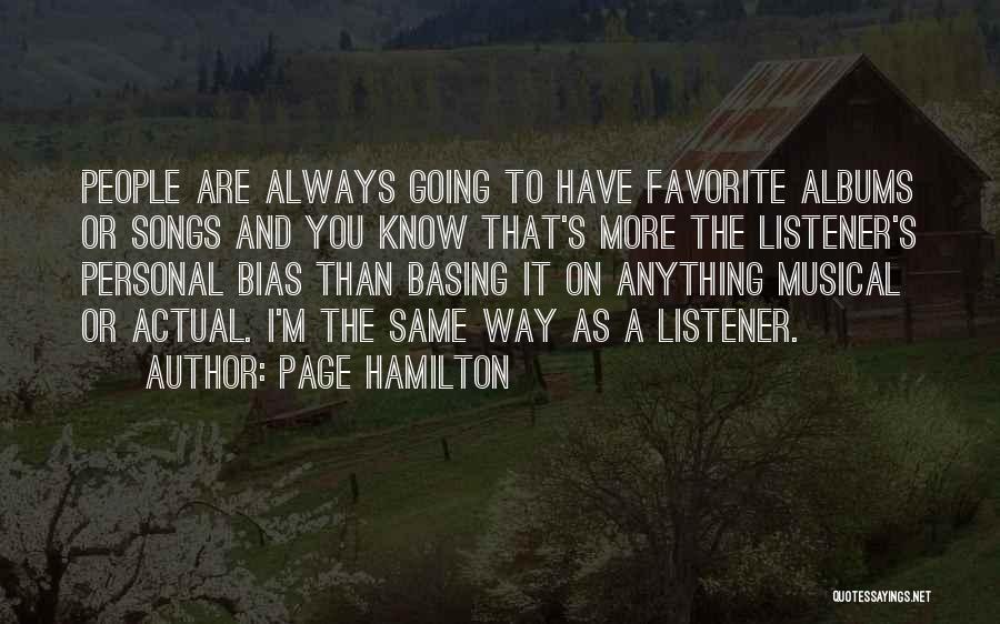 A Favorite Song Quotes By Page Hamilton