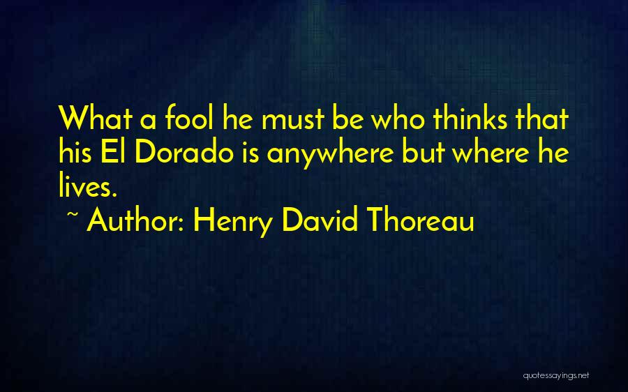 A Fool Quotes By Henry David Thoreau