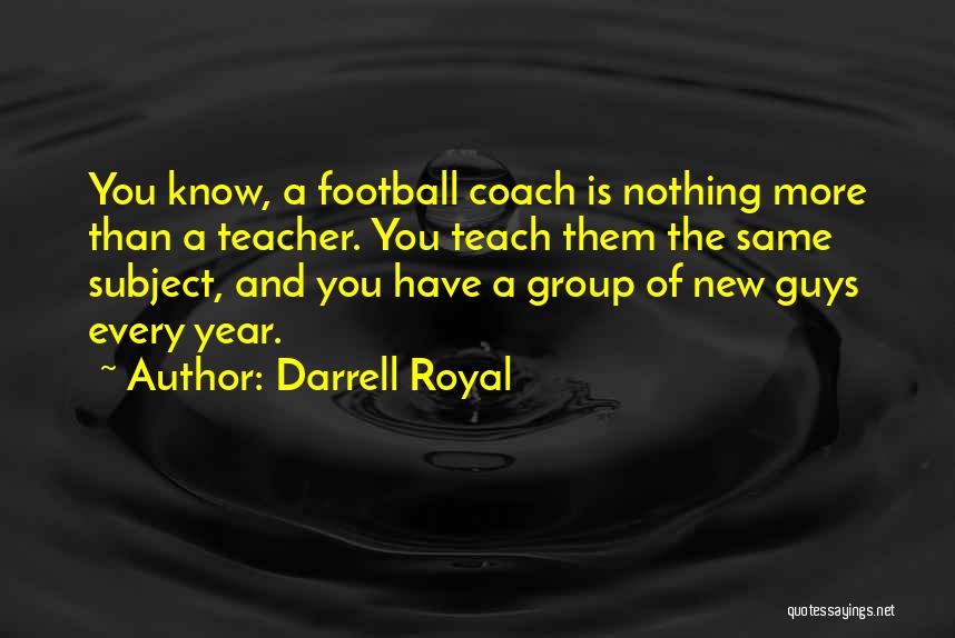 A Football Coach Quotes By Darrell Royal