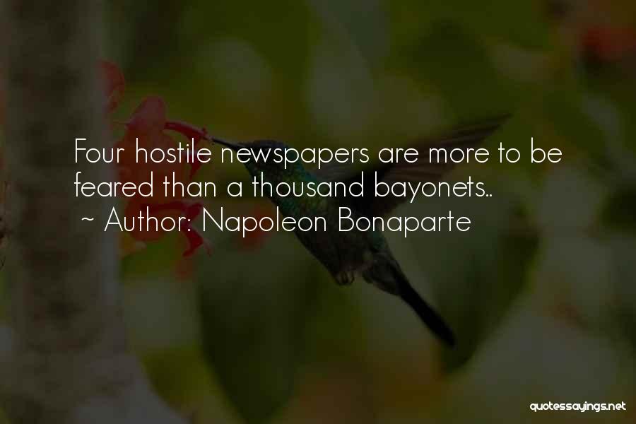 A Free Press Quotes By Napoleon Bonaparte