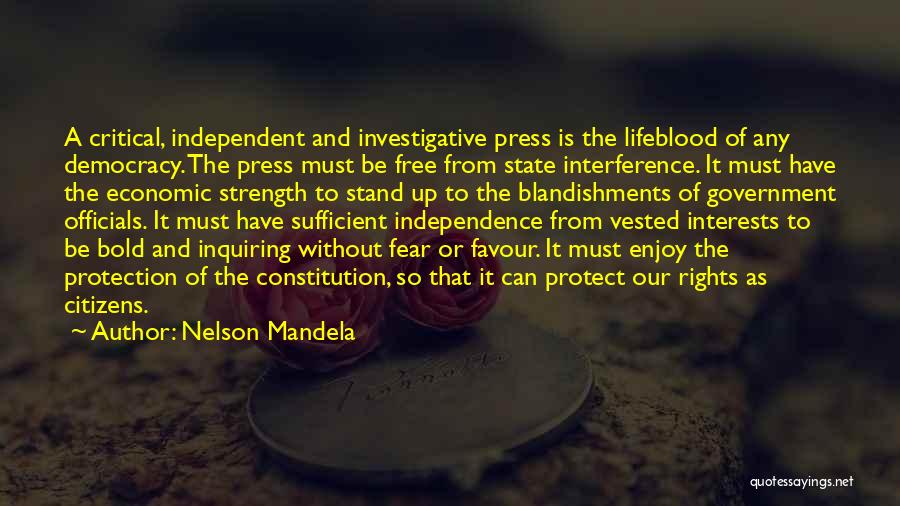 A Free Press Quotes By Nelson Mandela