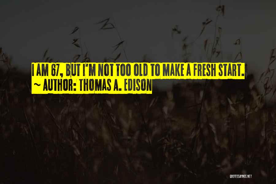 A Fresh Start Quotes By Thomas A. Edison