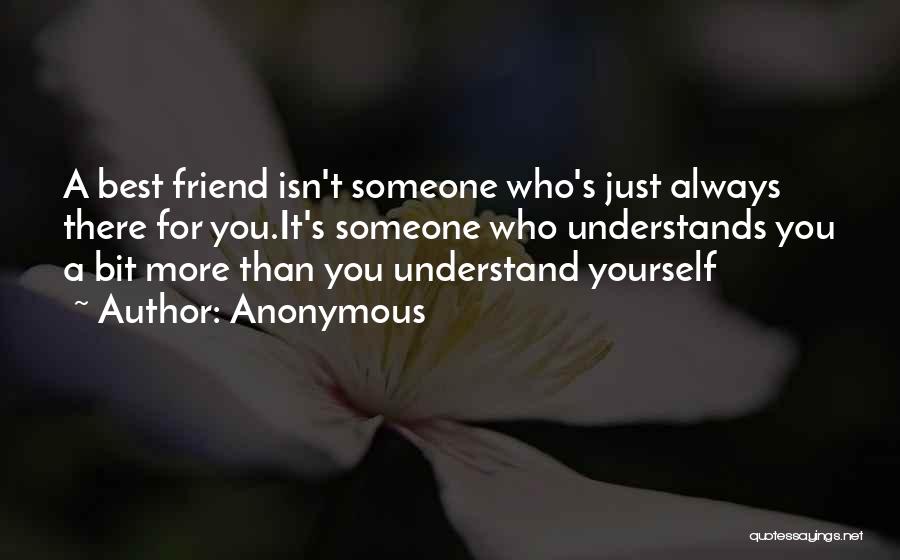 A Friend Who Understands You Quotes By Anonymous