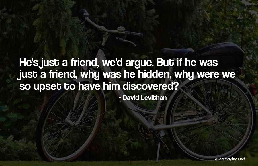 A Friend Who Upset You Quotes By David Levithan A Friend Who Upset You Quotes By David Levithan