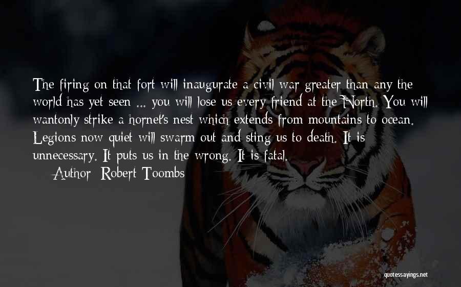 A Friend's Death Quotes By Robert Toombs