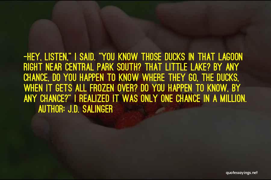 A Frozen Lake Quotes By J.D. Salinger