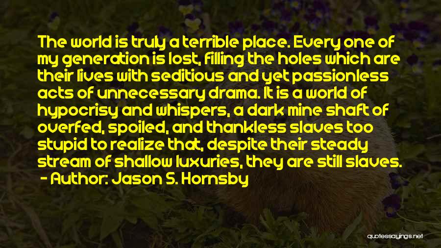 A Generation Quotes By Jason S. Hornsby