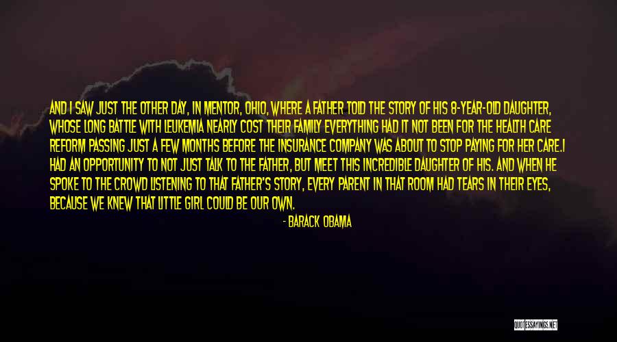 A Girl And Her Father Quotes By Barack Obama