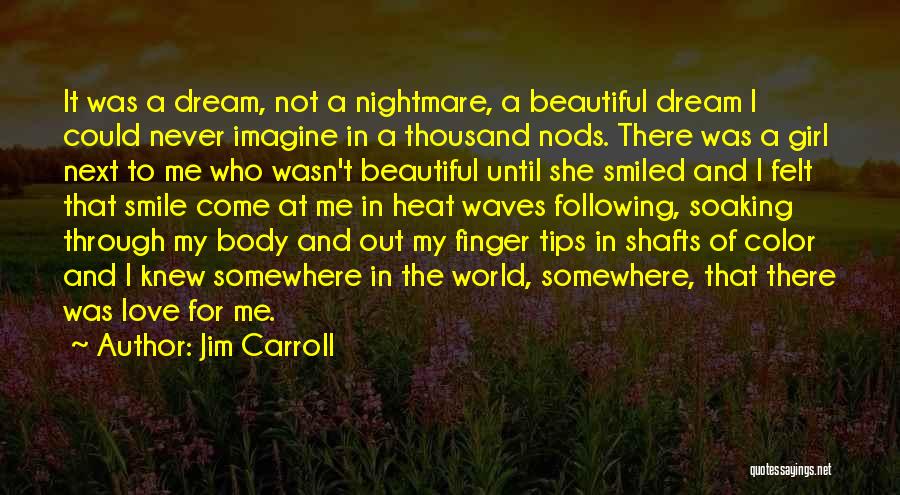 A Girl Beautiful Smile Quotes By Jim Carroll