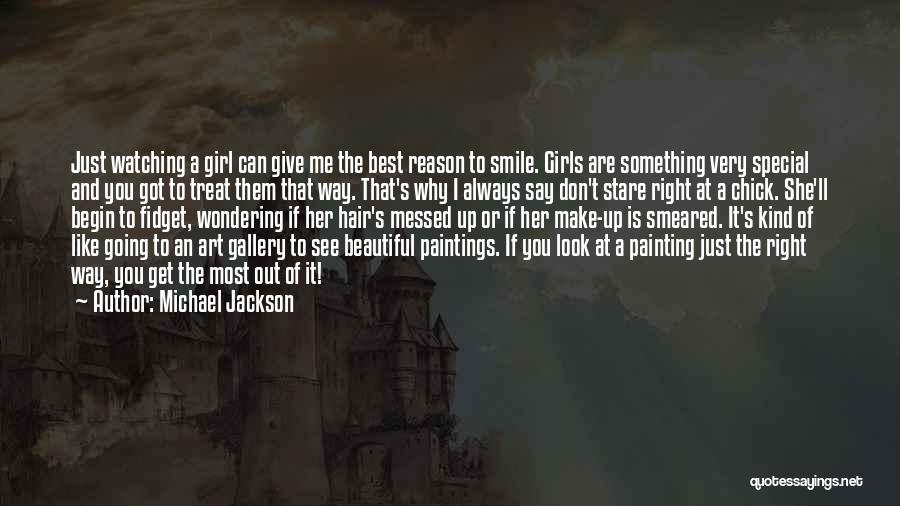 A Girl Beautiful Smile Quotes By Michael Jackson