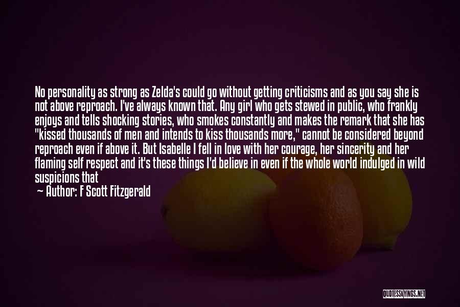 A Girl's Personality Quotes By F Scott Fitzgerald