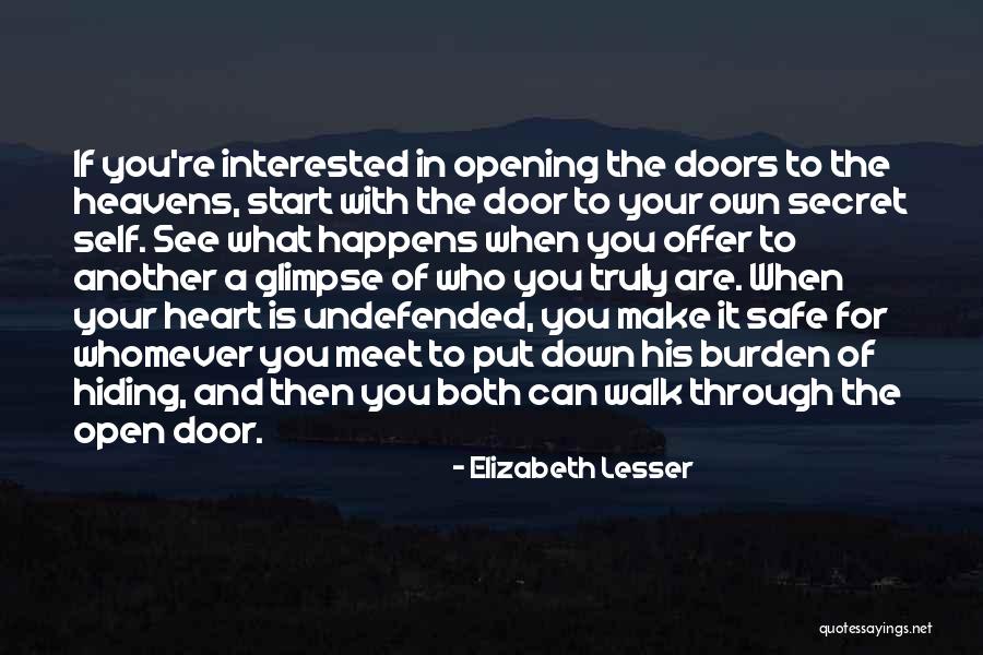A Glimpse Of You Quotes By Elizabeth Lesser A Glimpse Of You Quotes By Elizabeth Lesser