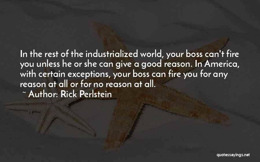 A Good Boss Quotes By Rick Perlstein