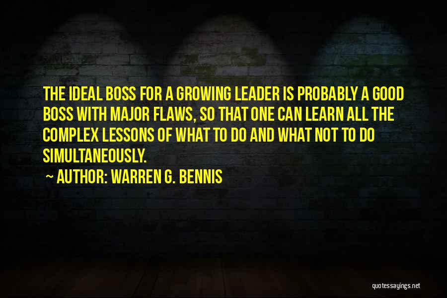 A Good Boss Quotes By Warren G. Bennis