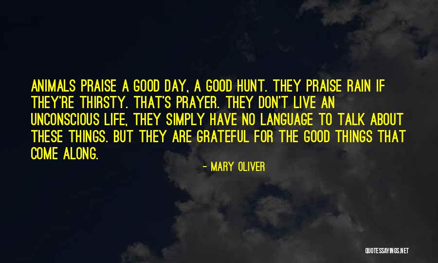 A Good Day Quotes By Mary Oliver