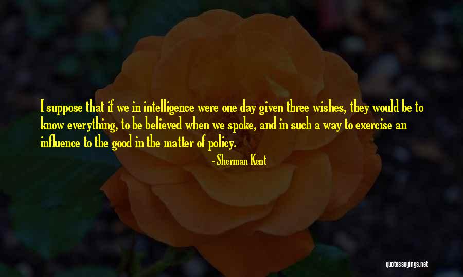 A Good Day Quotes By Sherman Kent