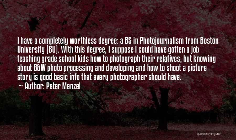 A Good Job Quotes By Peter Menzel