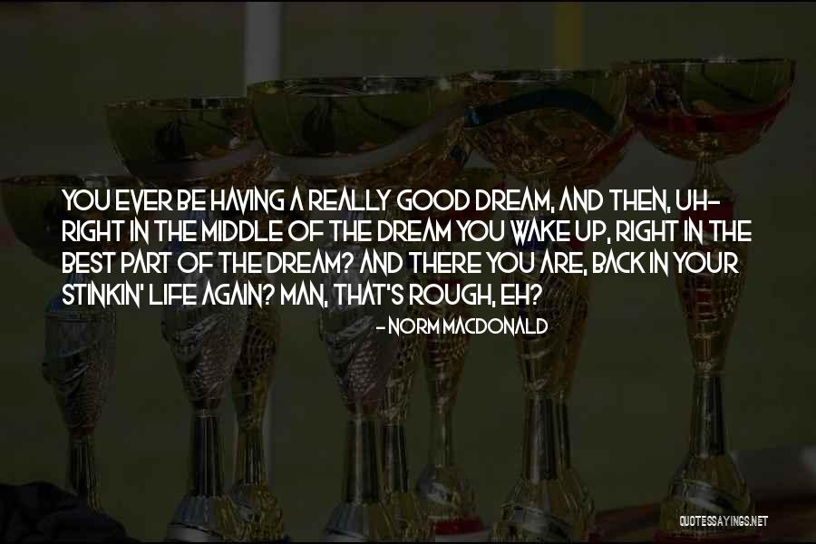 A Good Man In Your Life Quotes By Norm MacDonald A Good Man In Your Life Quotes By Norm MacDonald