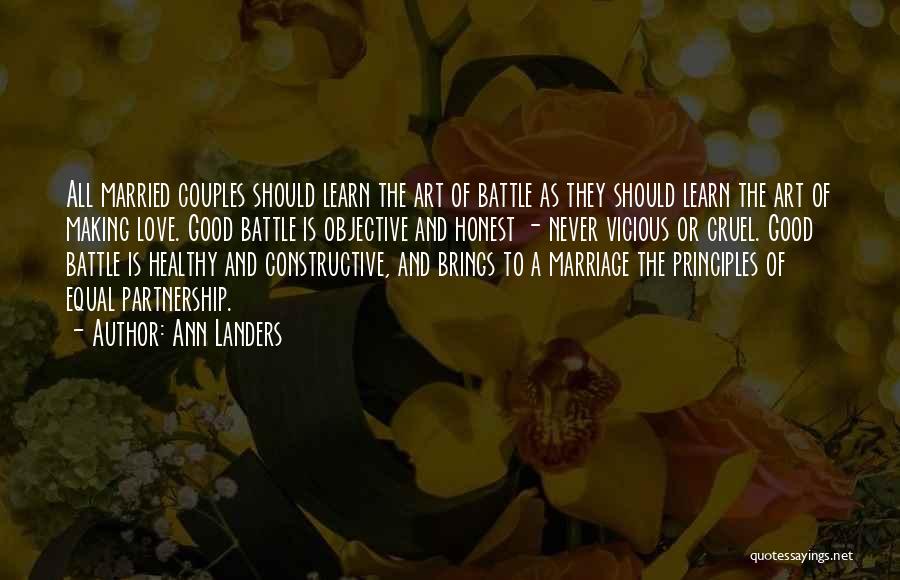 A Good Marriage Is Quotes By Ann Landers