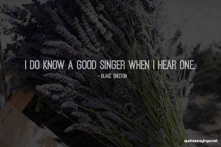 A Good Singer Quotes By Blake Shelton