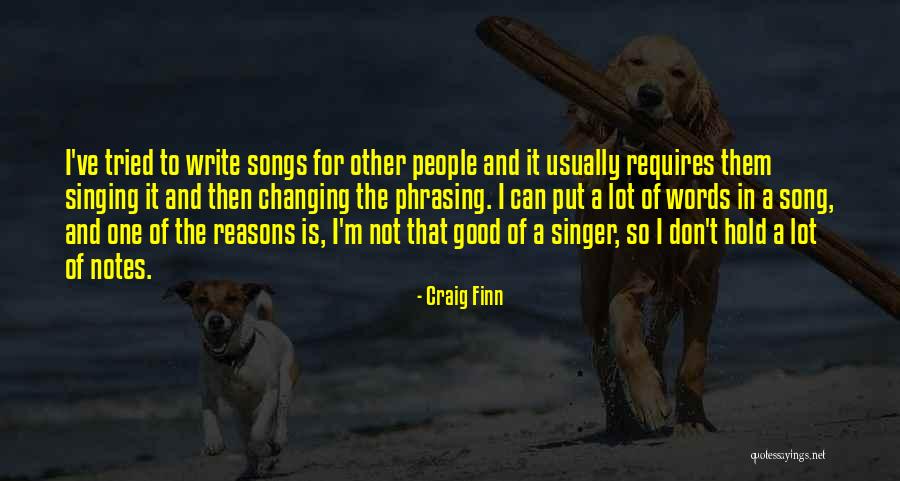 A Good Singer Quotes By Craig Finn