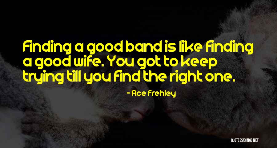 A Good Wife Is Quotes By Ace Frehley