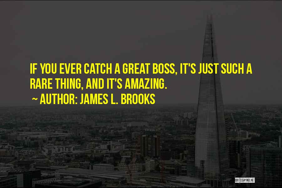 A Great Boss Quotes By James L. Brooks