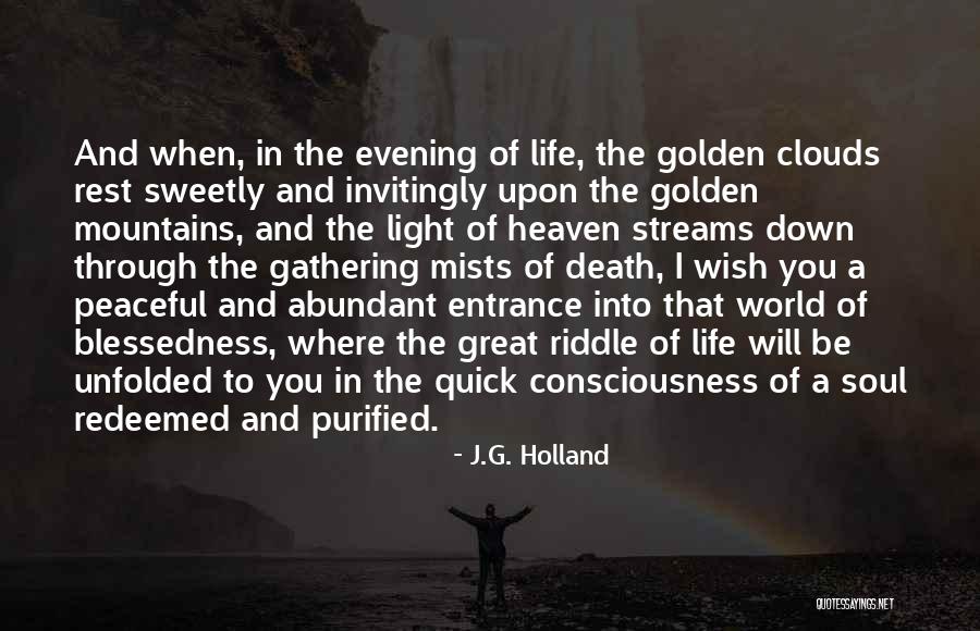 A Great Evening Quotes By J.G. Holland A Great Evening Quotes By J.G. Holland