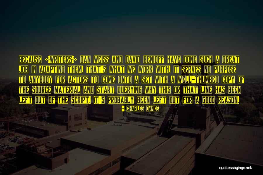 A Great Job Done Quotes By Charles Dance A Great Job Done Quotes By Charles Dance
