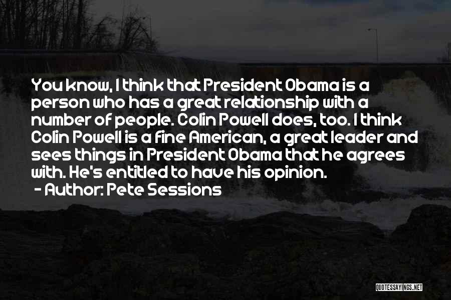 A Great Leader Quotes By Pete Sessions