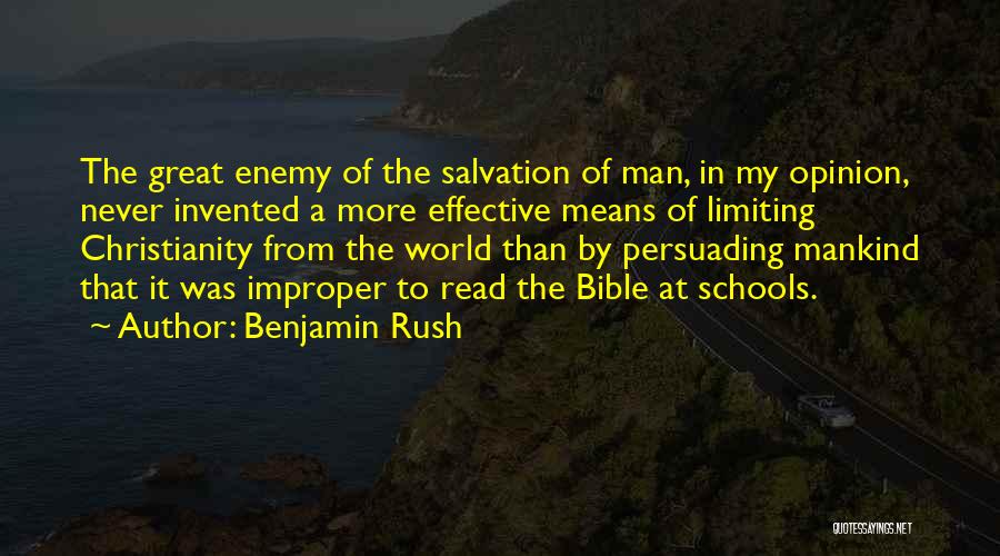 A Great Man Bible Quotes By Benjamin Rush