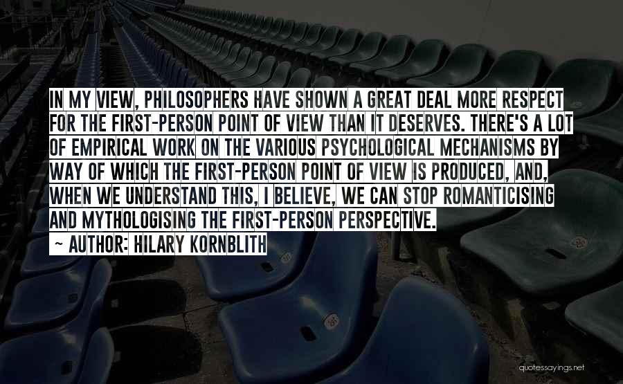 A Great Person Quotes By Hilary Kornblith