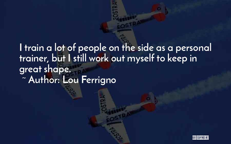 A Great Trainer Quotes By Lou Ferrigno