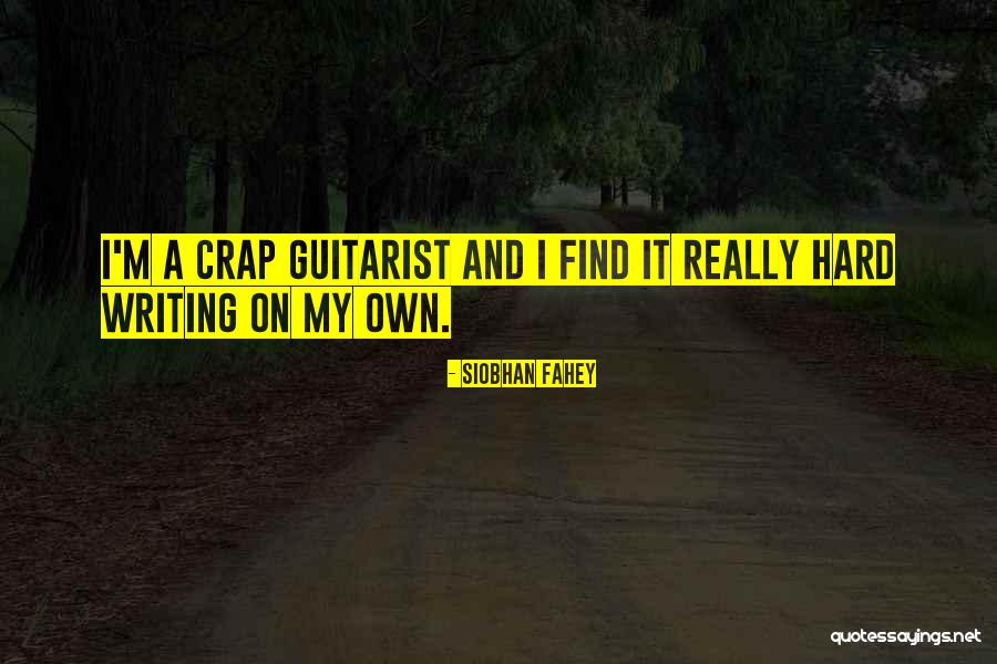 A Guitarist Quotes By Siobhan Fahey