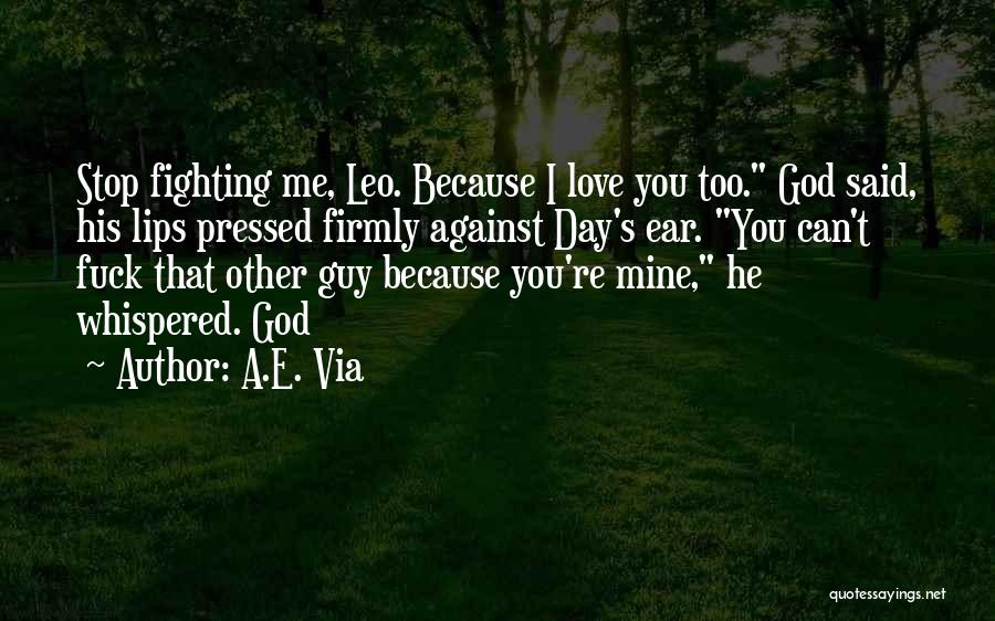 A Guy You Love Quotes By A.E. Via
