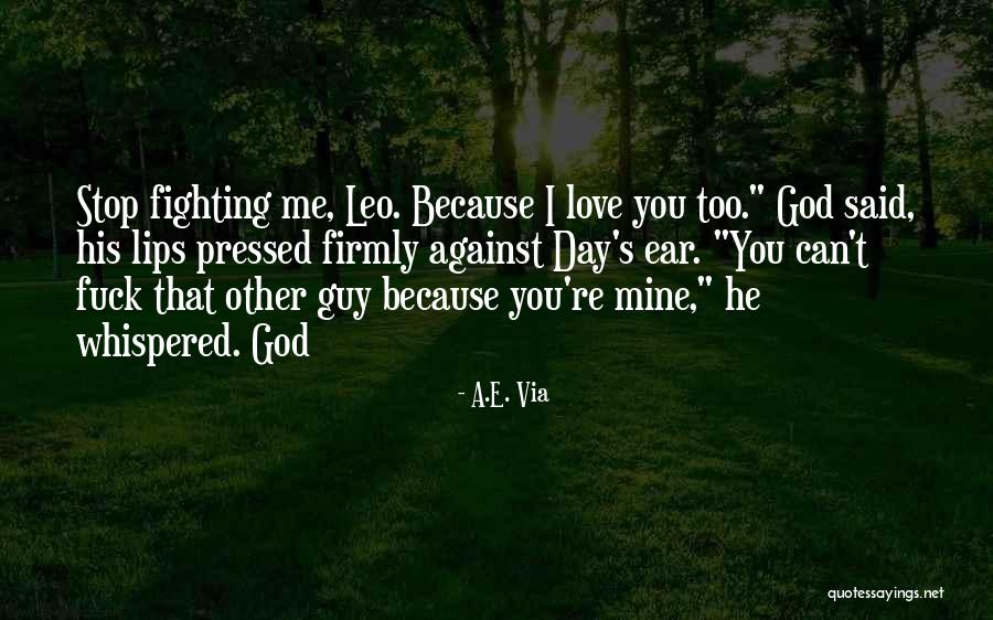 A Guy You Love Quotes By A.E. Via