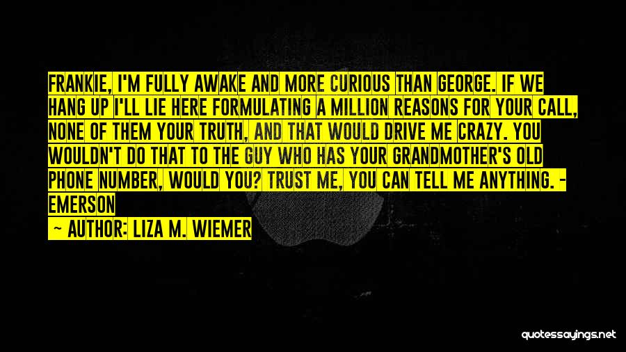 A Guy Your Talking To Quotes By Liza M. Wiemer