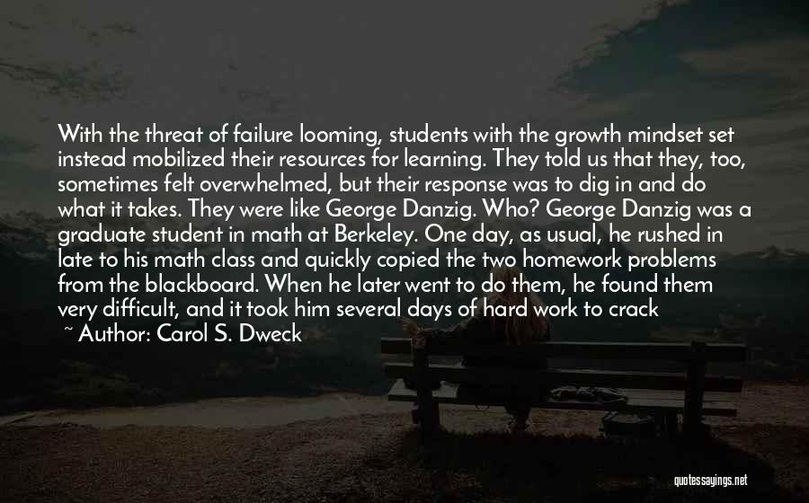 A Hard Day's Work Quotes By Carol S. Dweck