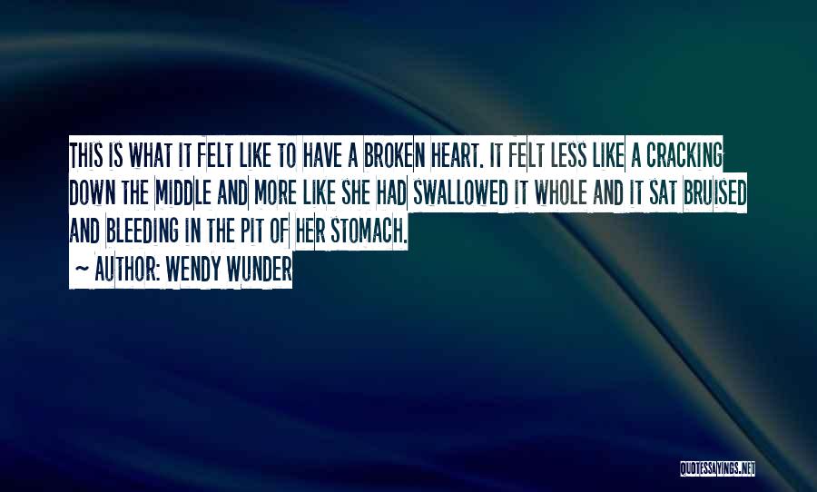 A Heart Broken Quotes By Wendy Wunder