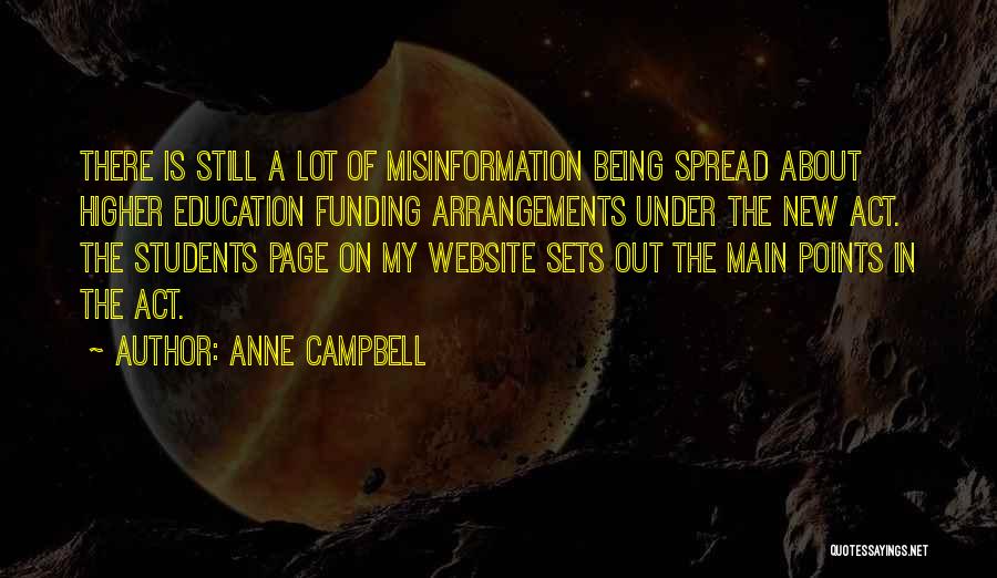 A Higher Education Quotes By Anne Campbell