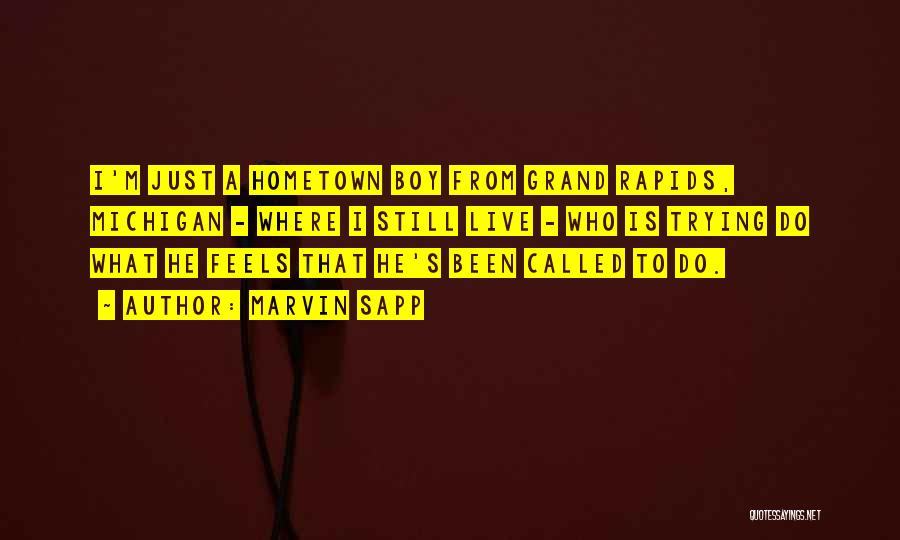 A Hometown Quotes By Marvin Sapp