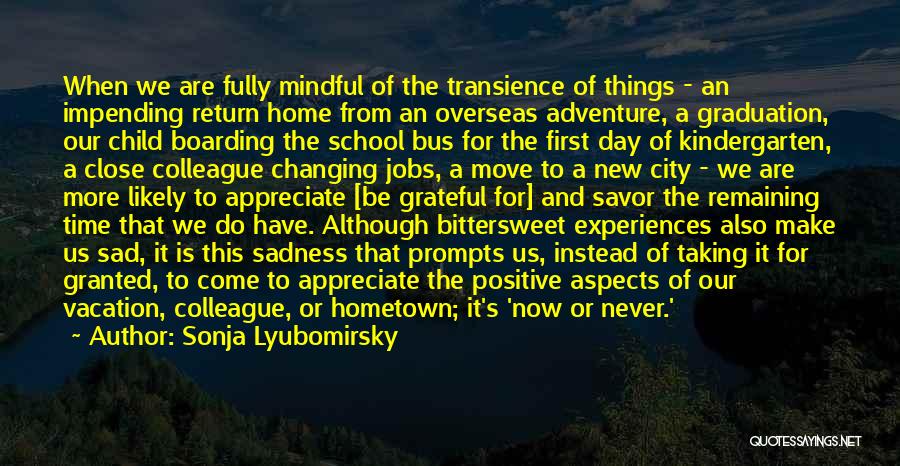 A Hometown Quotes By Sonja Lyubomirsky